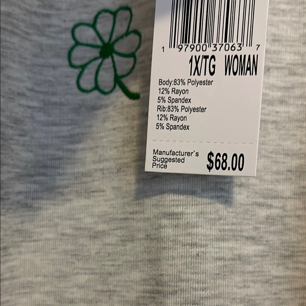 Workshop Republic Clothing Lightweight Embroidered Gray Top NWT - Picture 6 of 13